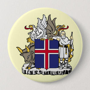 Iceland, Iceland 10 Cm Round Badge