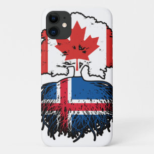 Iceland Icelandic Canadian Canada Tree Roots Flag iPhone 11 Case