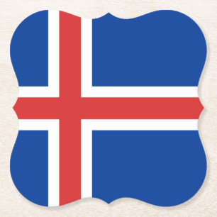 Iceland (Icelandic) Flag Paper Coaster
