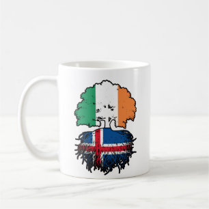 Iceland Icelandic Irish Ireland Tree Roots Flag Coffee Mug