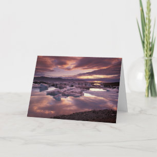 Iceland, Jokulsarlon Lagoon, Landscape Card