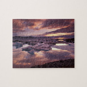 Iceland, Jokulsarlon Lagoon, Landscape Jigsaw Puzzle