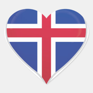 Iceland love flag pride heart sticker