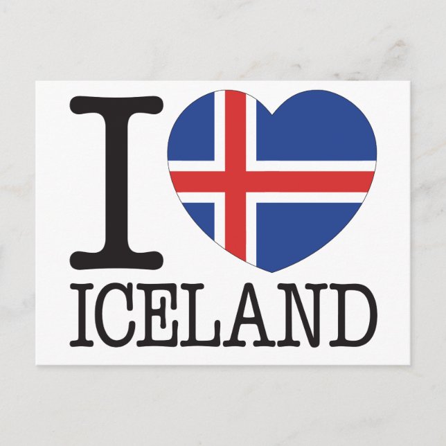 Iceland Love v2 Postcard (Front)