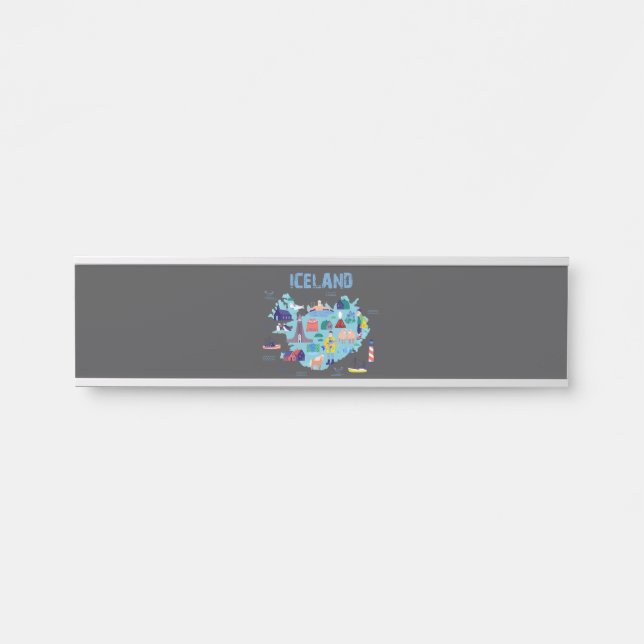 Iceland map door sign (Front)