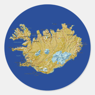 Iceland Map Sticker