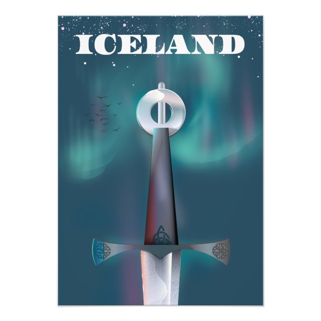 Iceland Mediaeval Sword Photo Print (Front)