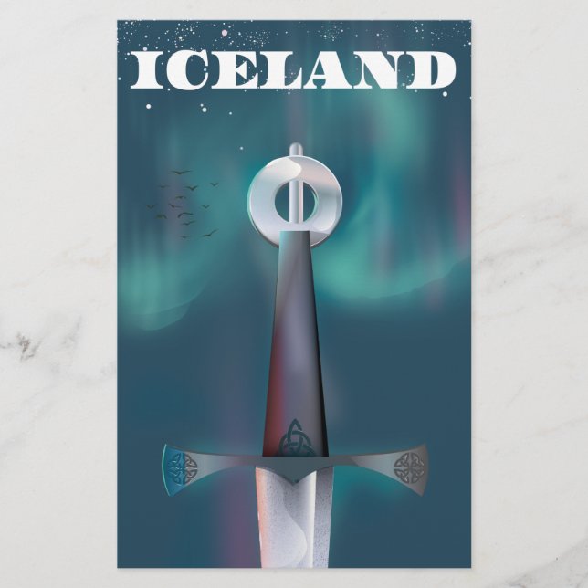 Iceland Mediaeval Sword Stationery (Front)