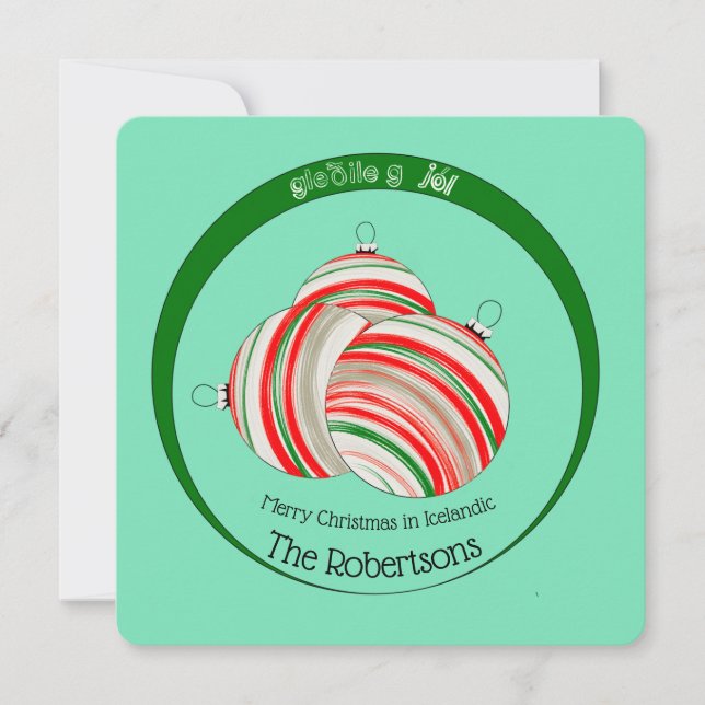 Iceland Merry Christmas Holiday Card (Front)