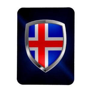 Iceland Metallic Emblem Magnet