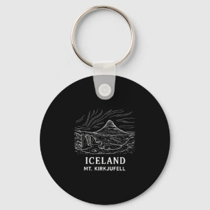 Iceland Mt Kirkjufell Hiking Aurora Borealis Souve Key Ring