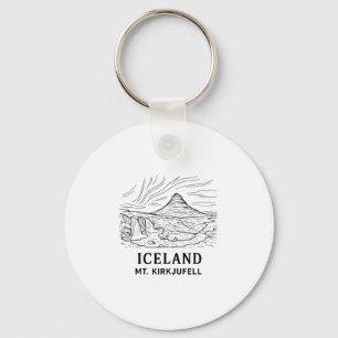 Iceland Mt Kirkjufell Hiking Aurora Borealis Souve Key Ring