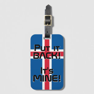 Iceland National Flag Funny Patriotic Luggage Tag