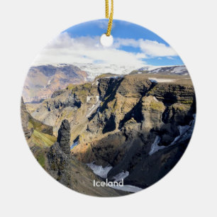Iceland nature - ceramic ornament