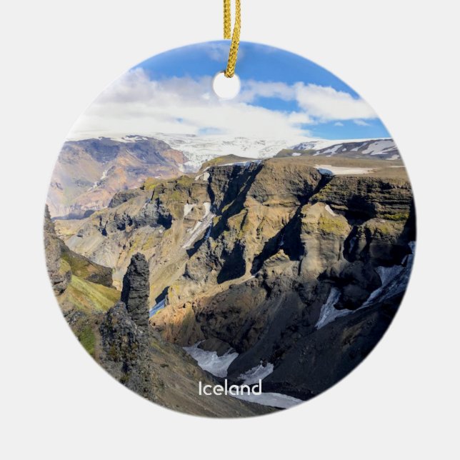 Iceland nature - ceramic ornament (Front)