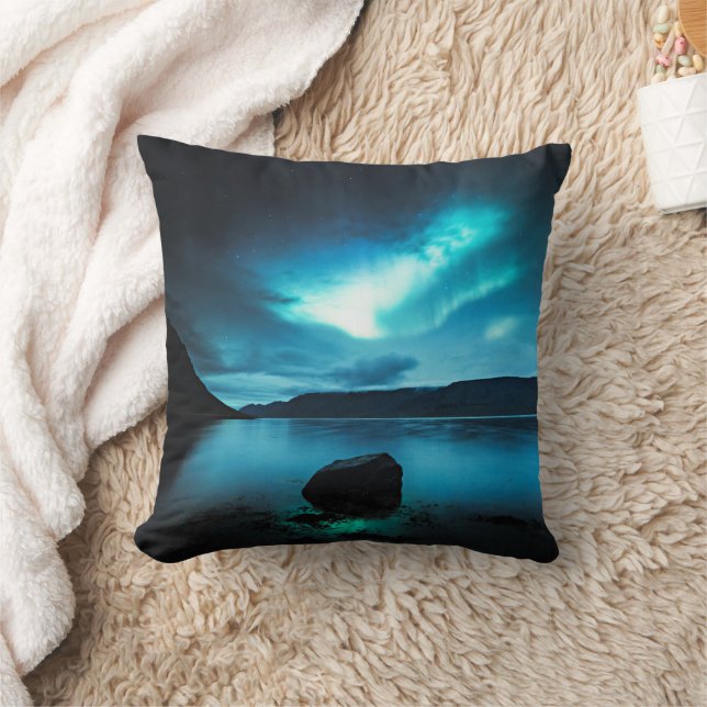 Iceland - Northern Lights at Westfjords, Iceland T Cushion (Blanket)