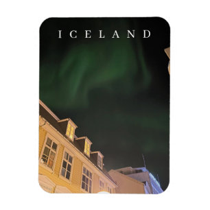 Iceland Northern Lights over Reykjavik magnet