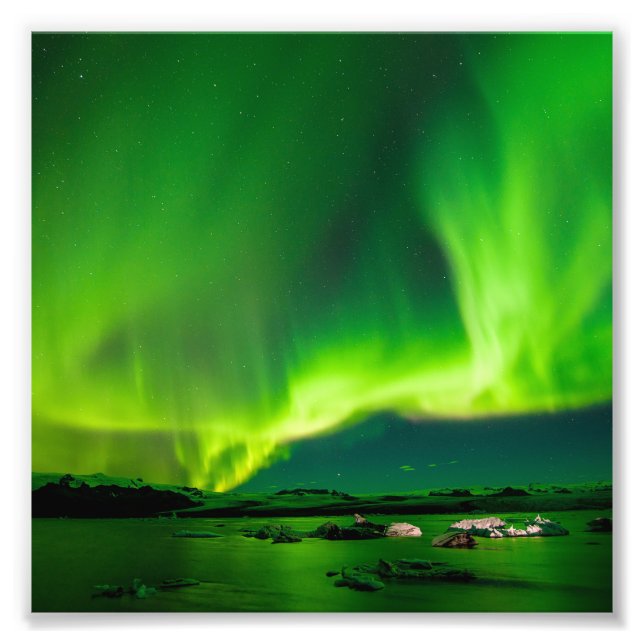 Iceland Northern Lights Photo Print (Front)