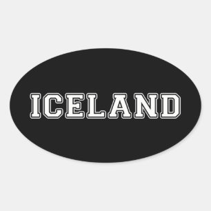 Iceland Oval Sticker
