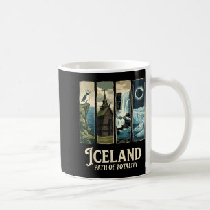 Iceland Path of Totality Solar Eclipse 2026 Retro Coffee Mug