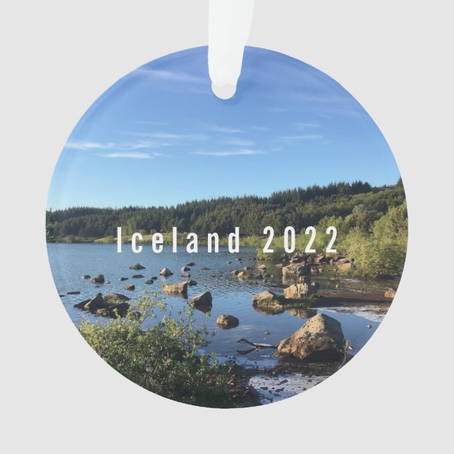 Iceland - Personalised ceramic ornament (Front)