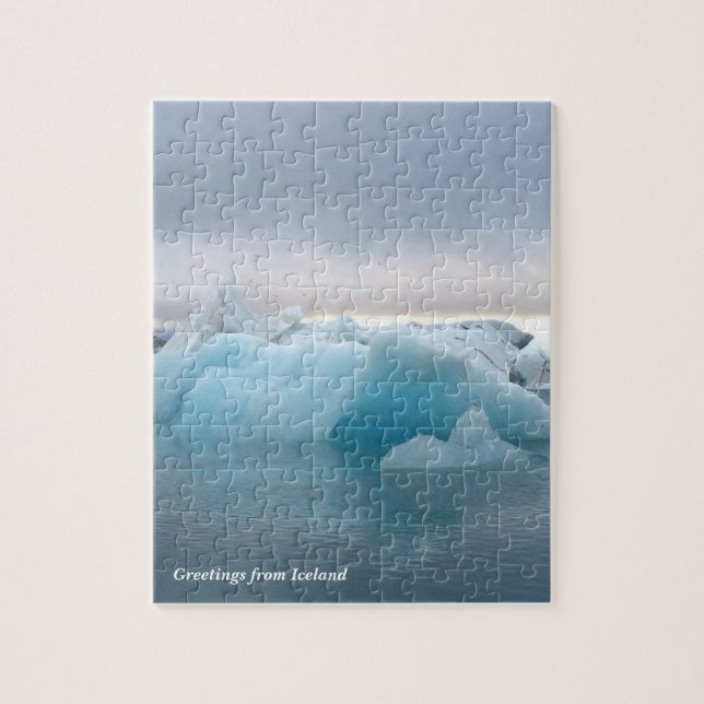 Iceland - Personalised glacier lagoon puzzle (Vertical)