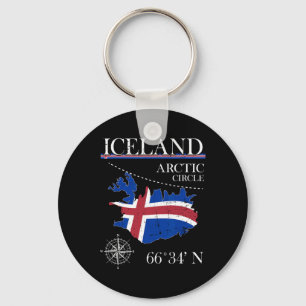 Iceland - Polar Circle - Polar Island Icelandic Fl Key Ring