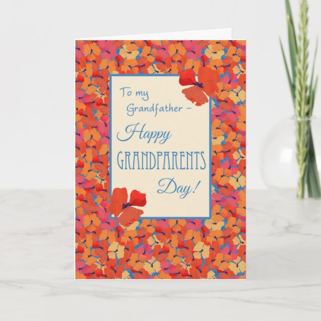 Iceland Poppies Grandparents Day Card, Grandfather Card (Front)