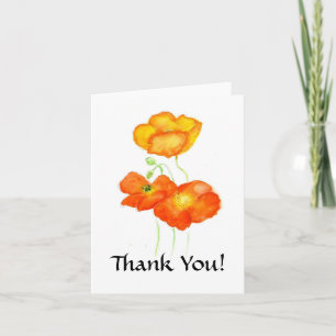 Iceland Poppies Thank You Notecard
