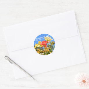 Iceland Poppy Classic Round Sticker