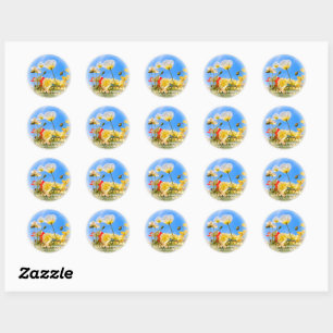 Iceland Poppy Classic Round Sticker