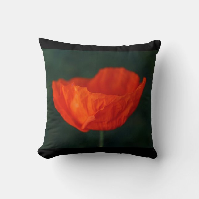 Iceland Poppy Throw Pillow (Front)