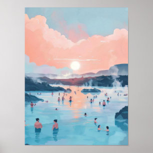 Iceland Print Iceland Illustration Reykjavik Print