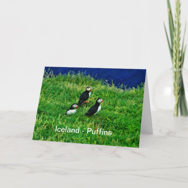 Iceland - Puffins Card (Front)