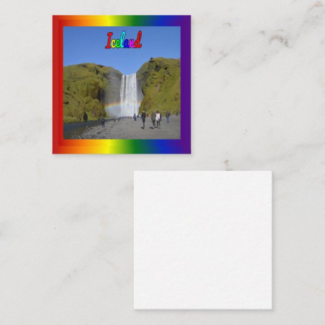 Iceland - Rainbow Waterfall Card (Front/Back)