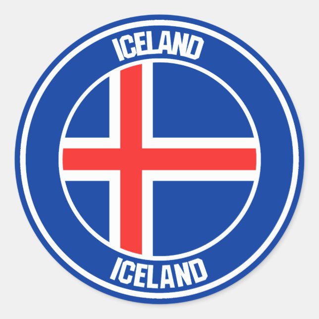 Iceland Round Emblem Classic Round Sticker (Front)