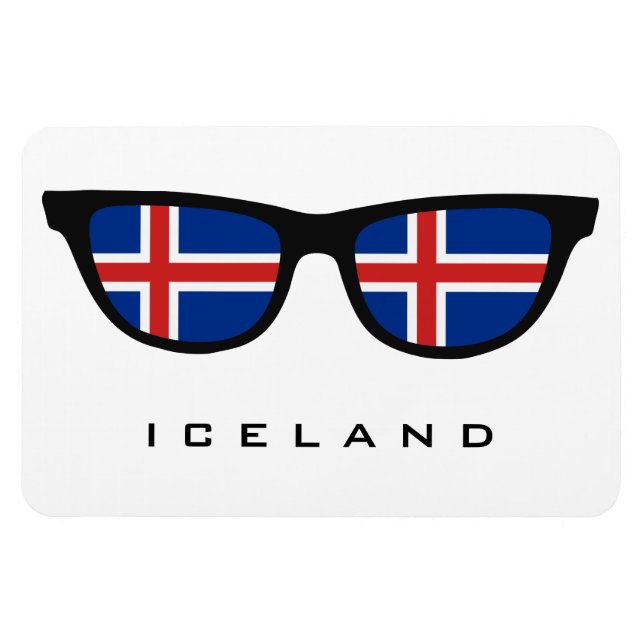 Iceland Shades custom text & colour magnet (Horizontal)