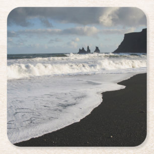 Iceland. South. Vik i Myrdal Square Paper Coaster