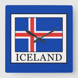Iceland Square Wall Clock