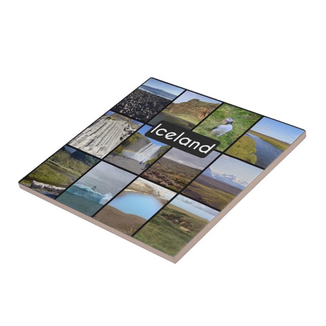 Iceland Summer Landscape Ceramic Tile (Side)