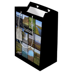 Iceland Summer Landscape Collage Medium Gift Bag