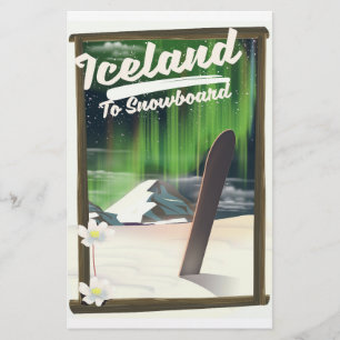 Iceland to Snowboard Stationery