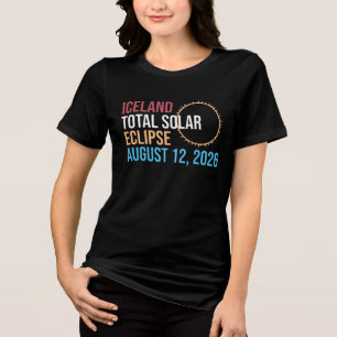 Iceland total solar eclipse august 12 2026 Mug Tri-Blend Shirt