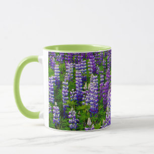 Iceland. Vik i Myrdal. Field of Lupines Mug