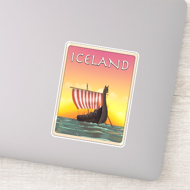 Iceland Viking Travel poster (Detail)