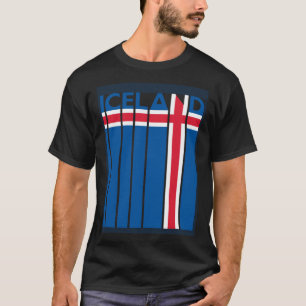 Iceland Vintage Icelandic Flag Vacation T-Shirt