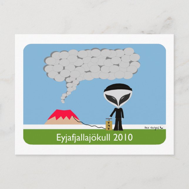 Iceland Volcano 2010 Postcard (Front)
