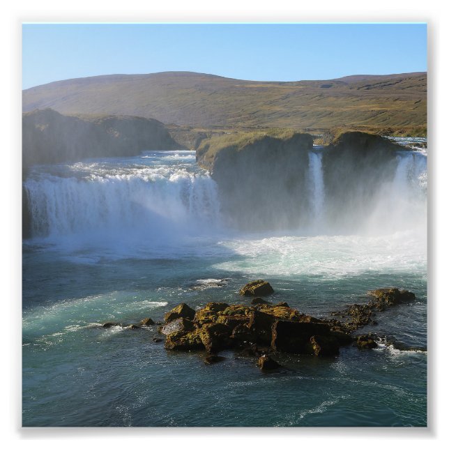 Iceland Waterfall in Summer Photo Print (Front)