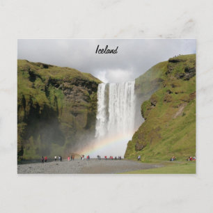 Iceland waterfall Postcard