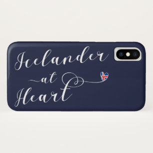 Icelander At Heart Cell Phone Case, Iceland iPhone X Case